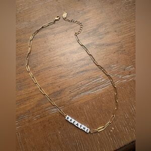 Little Words Project NWOT Gold 'BREATHE' Chain Necklace